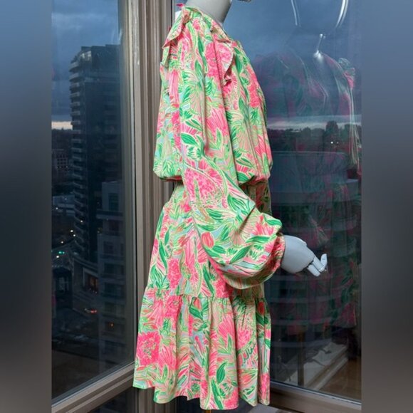 🆕 LILLY PULITZER 🧿 NWT Taviana Stretch Dress Coming in Hot Blue Horizon, Sz 12 - Picture 6 of 16